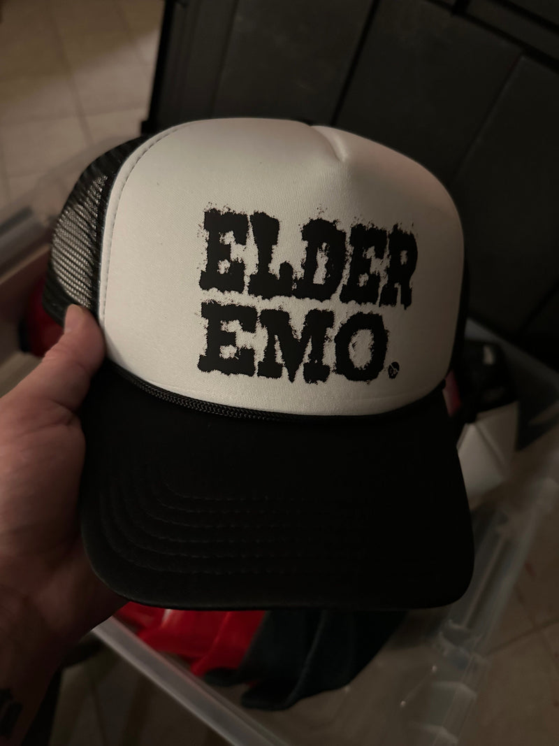 Commandeer Brand Elder Emo Trucker Hat White/Black