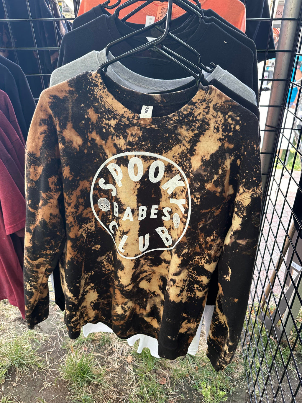 Commandeer Clothing Spooky Babes Club Sweatshirt - Bleached