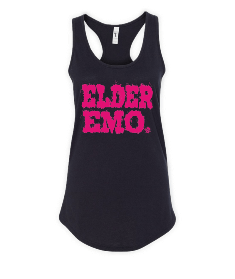 CommandeerBrand Elder Emo Racerback Tank - Black & Pink