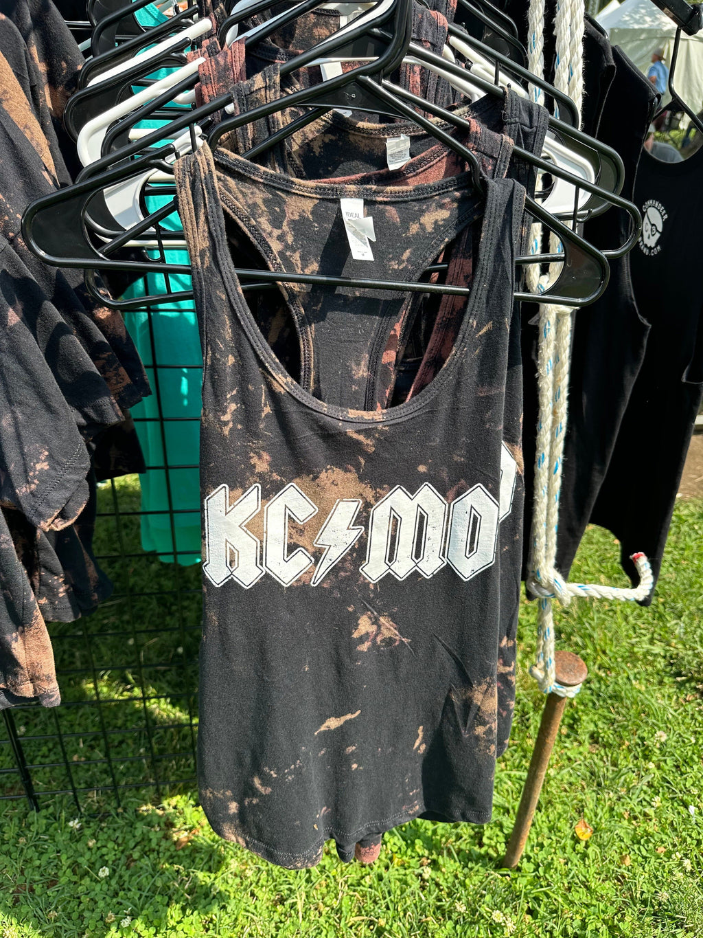 CommandeerBrand KC/MO Racerback Tank - Bleach Black