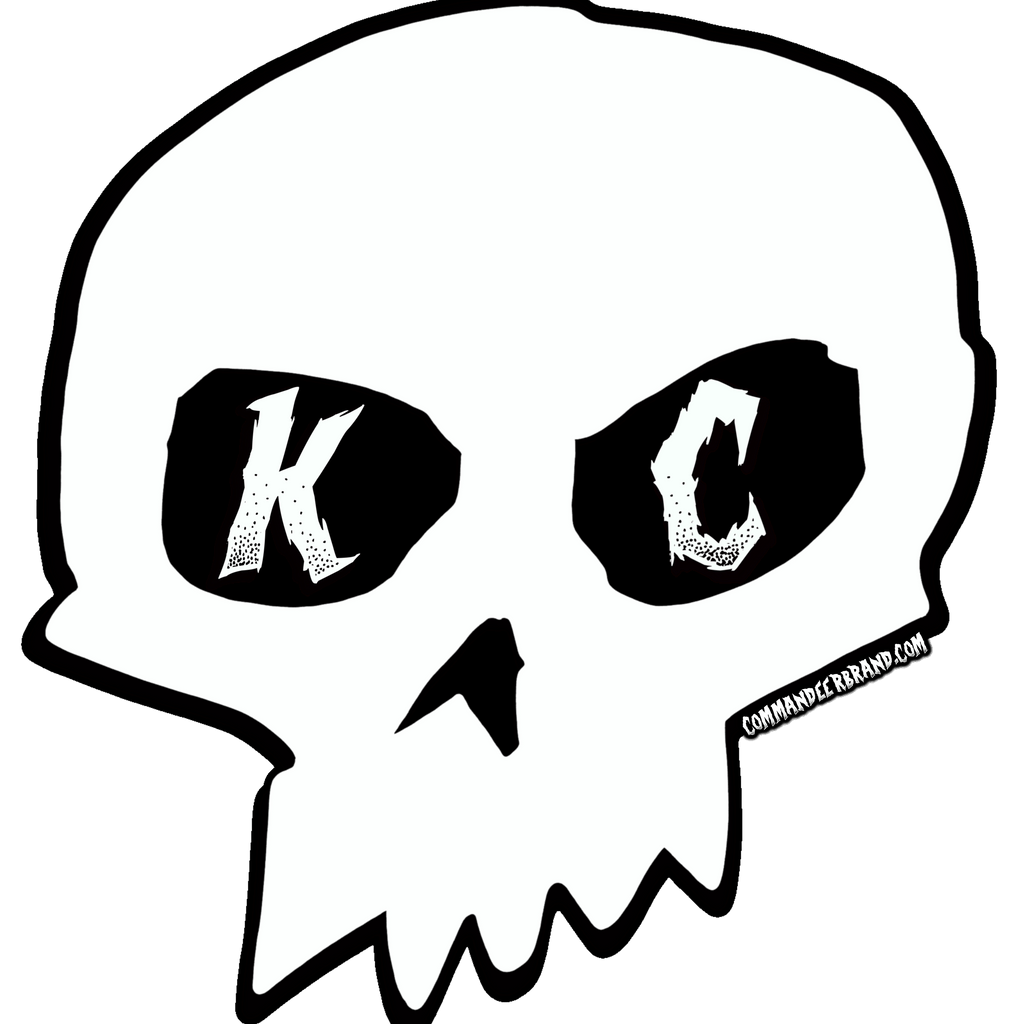 CommandeerBrand Accessories KC Skull Die Cut Vinyl Sticker